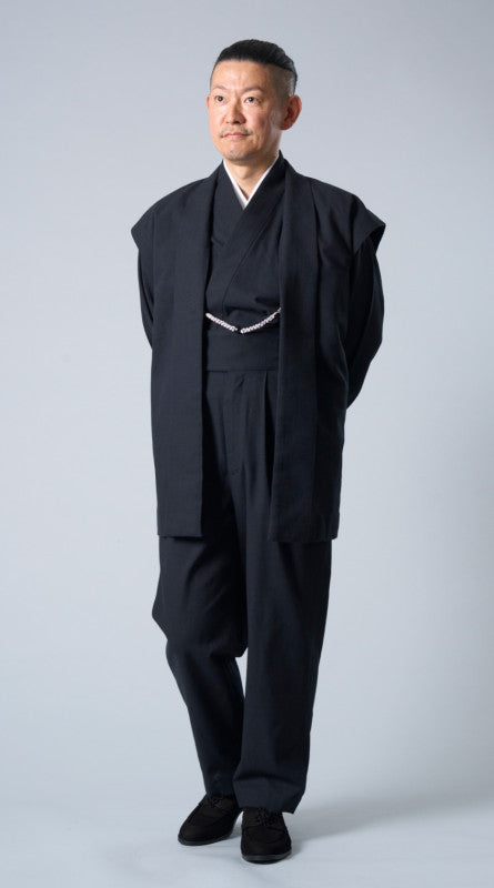 [Kimono Suit] Cotton Black Straight (Bugen-1)