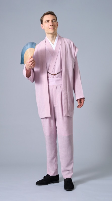 Summer Five-Color Range Kimono Suit (Pink)