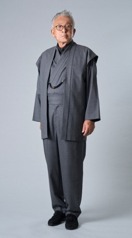 [Fall/Winter 2023] Tropical Wool Kimono Suit in Gray