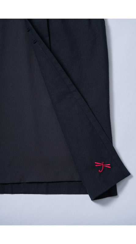 [Kimono Suit MON] Cotton Black Straight (Bugen-1)