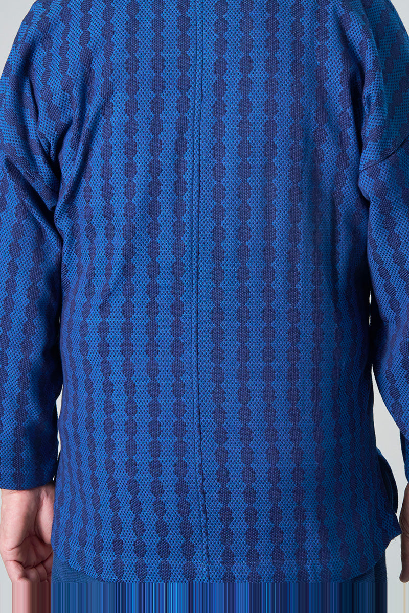 [Samue KIARA] Katsuo-jima sashiko Samue / Shippo-Link Pattern(Shippou tsunagi-gara)